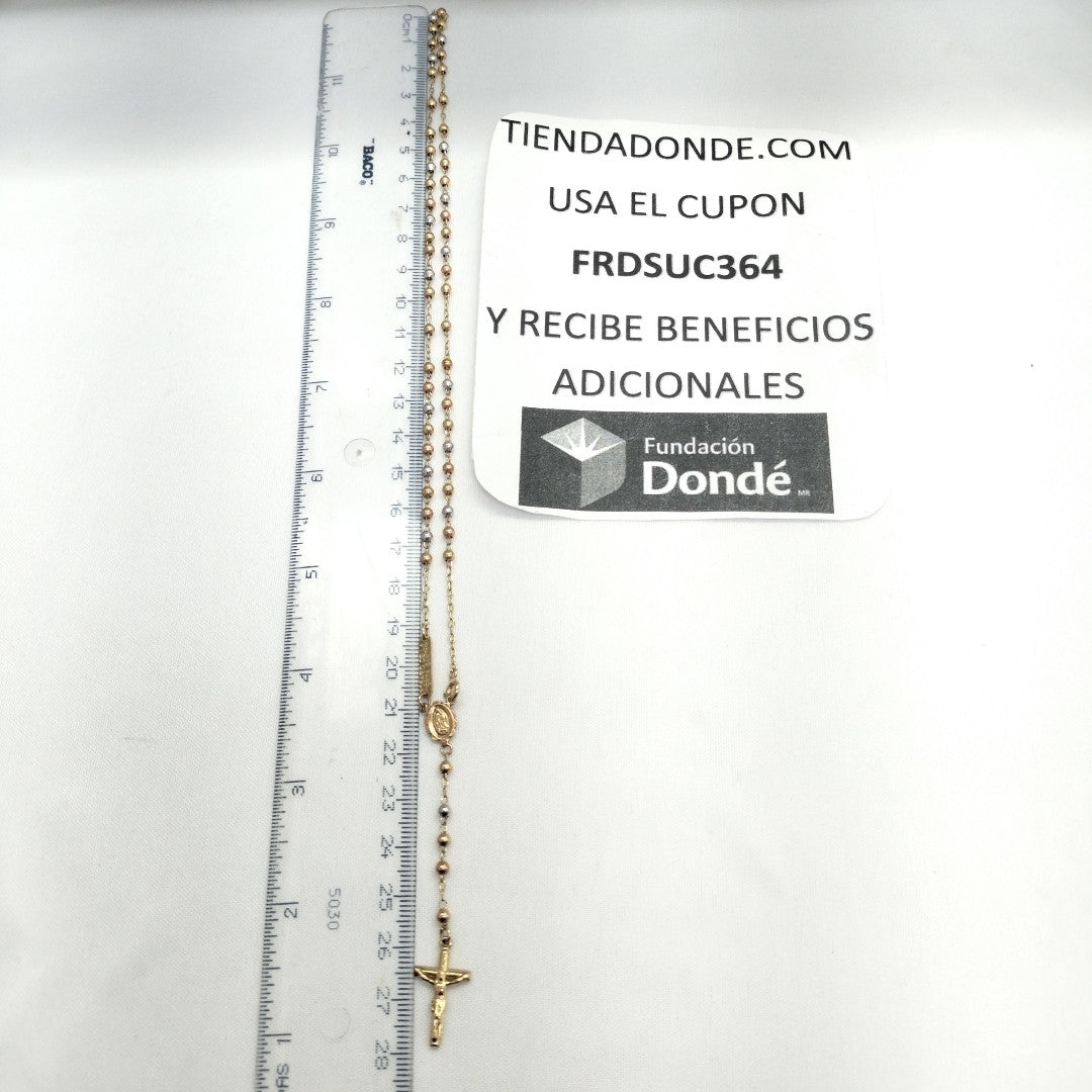 ROSARIO ORO, ORO COMBINADO 14 K 7.7 GRMS (SEMINUEVO)