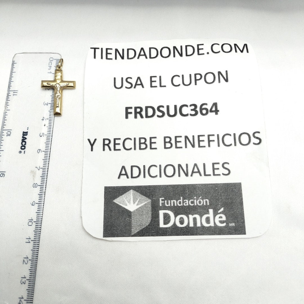 CRUCIFIJO ORO COMBINADO 14 K 2,30 GRMS (SEMINUEVO)