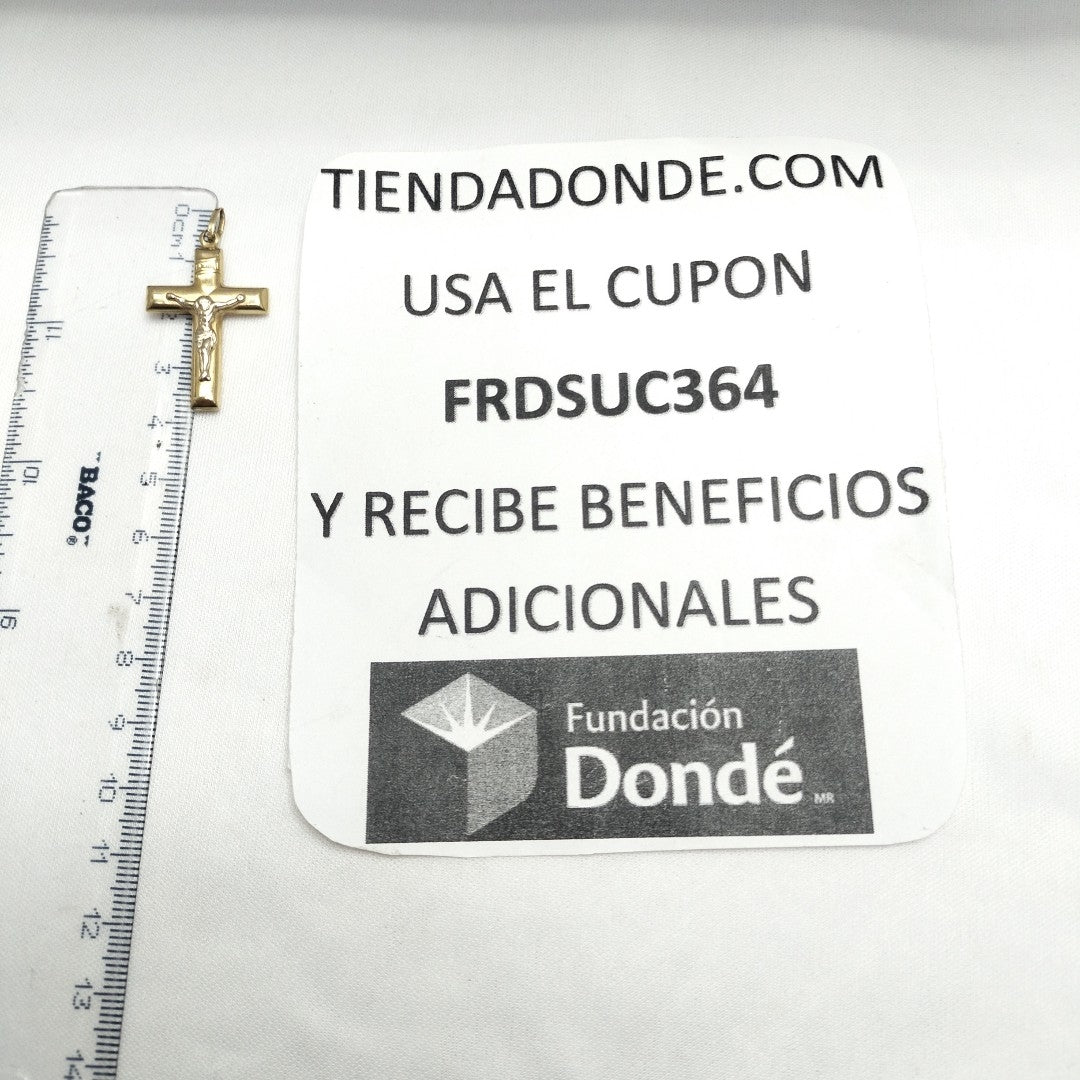 CRUCIFIJO ORO COMBINADO 14 K 2,30 GRMS (SEMINUEVO)