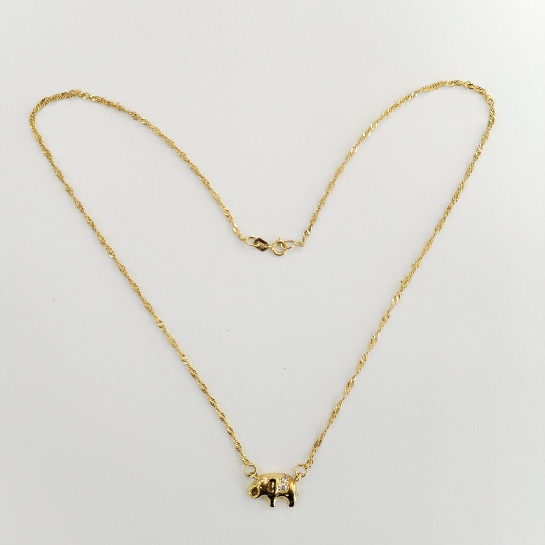 DIJE,GARGANTILLA ORO 14 K 3,30 GRMS (SEMINUEVO)