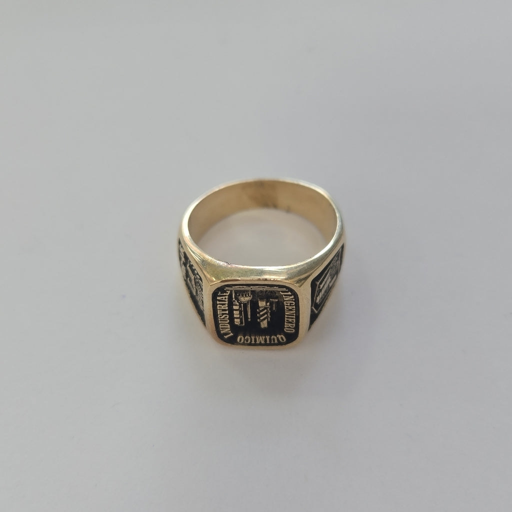 ANILLO DE GRADUACIÓN ORO 14 K 7.9 GRMS (SEMINUEVO)