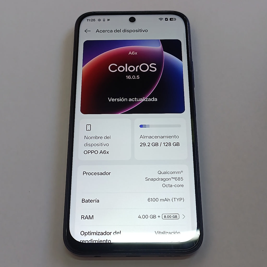 CELULAR OPPO A6X CPH2819 (2025) 128 GB 4 GB RAM (SEMINUEVO)