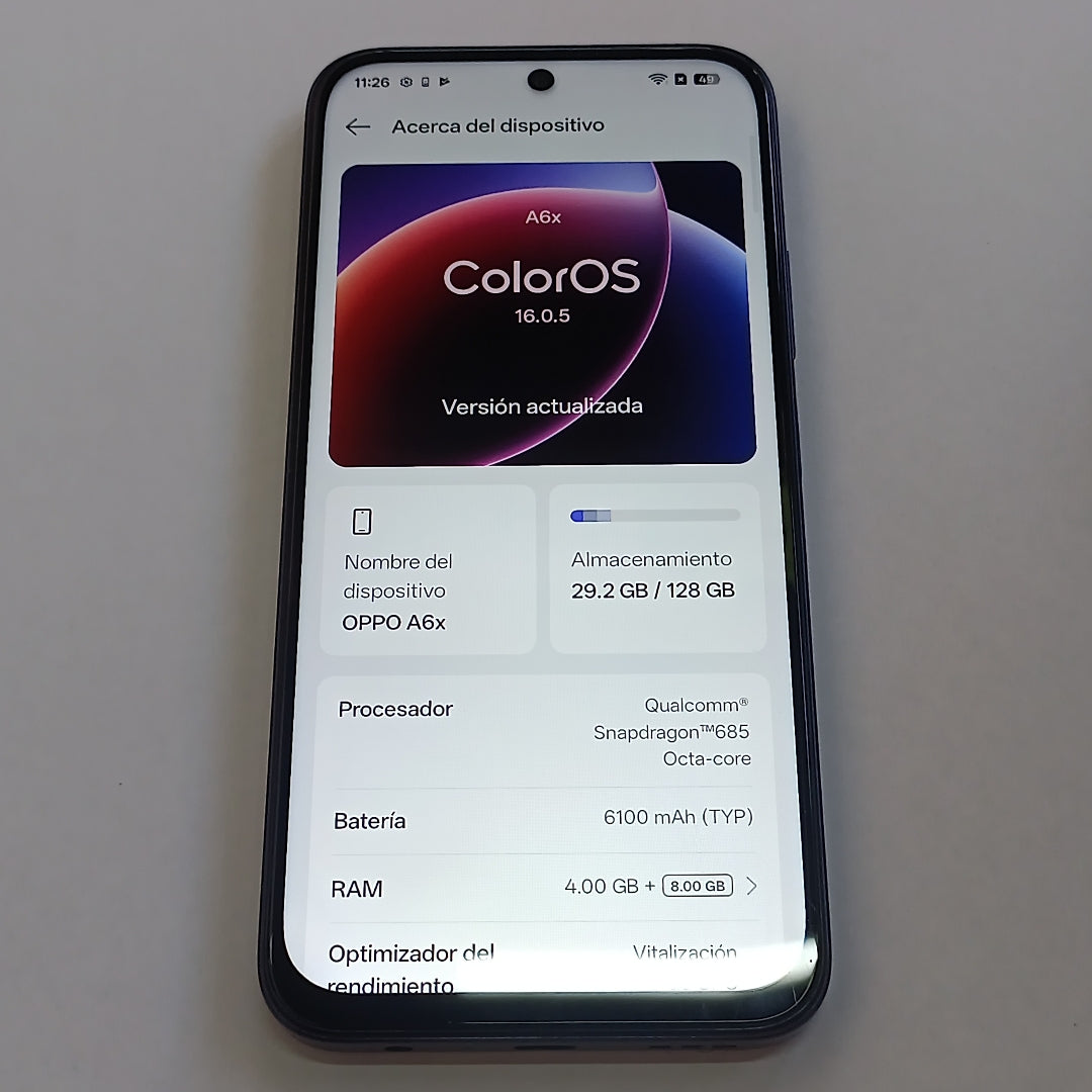 CELULAR OPPO A6X CPH2819 (2025) 128 GB 4 GB RAM (SEMINUEVO)