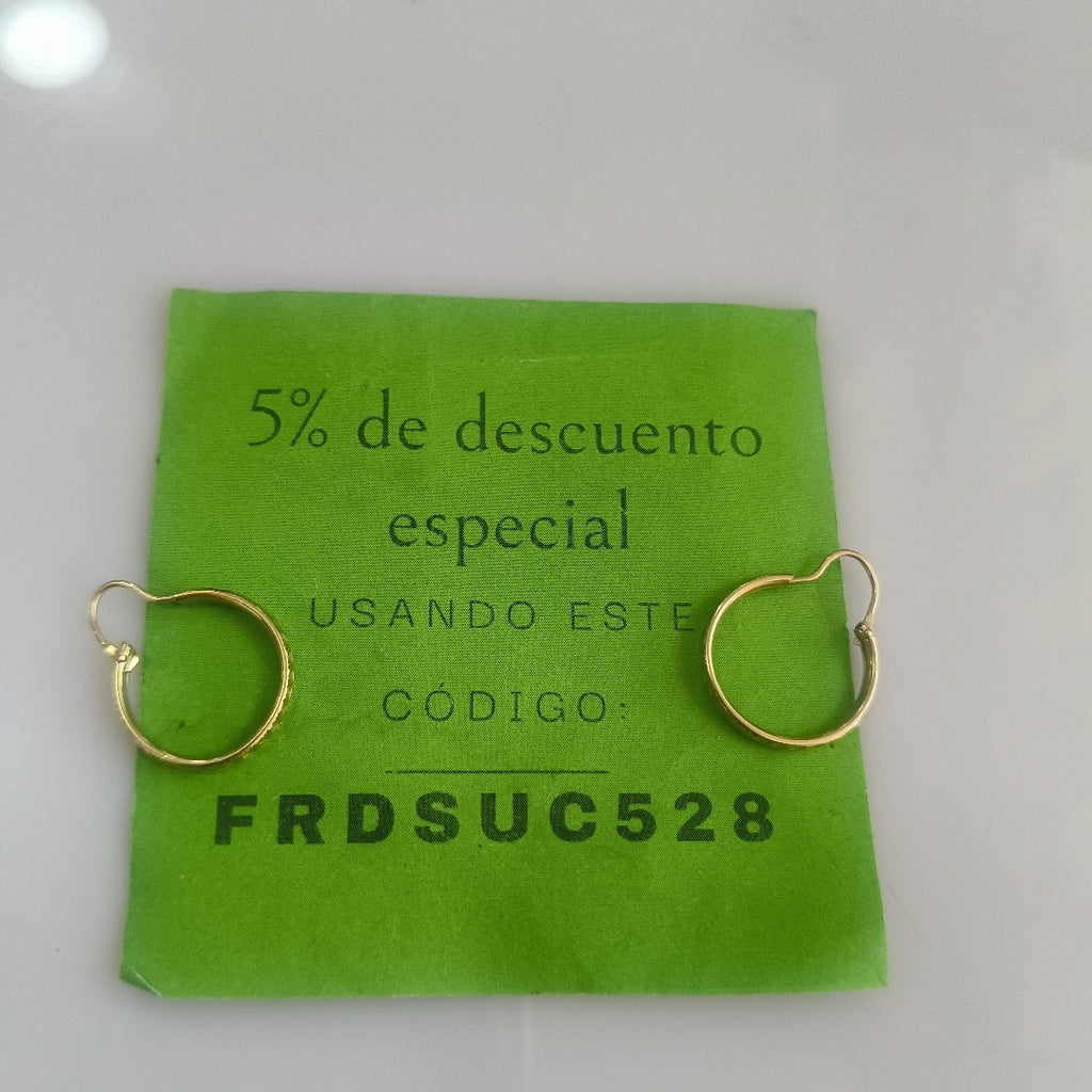 ARRACADAS PAR ORO 14 K 1.8 GRMS (SEMINUEVO)