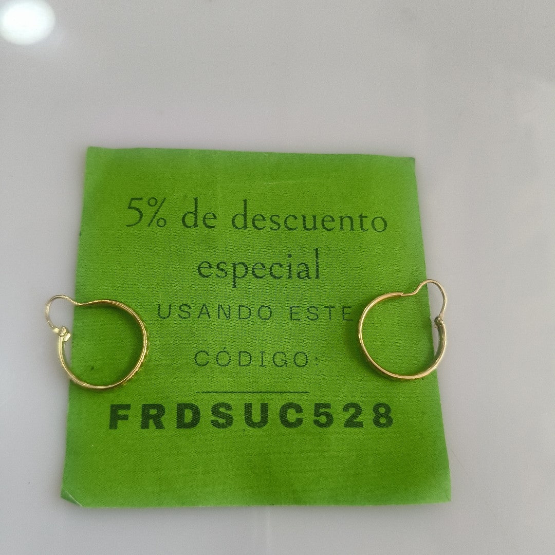 ARRACADAS PAR ORO 14 K 1.8 GRMS (SEMINUEVO)