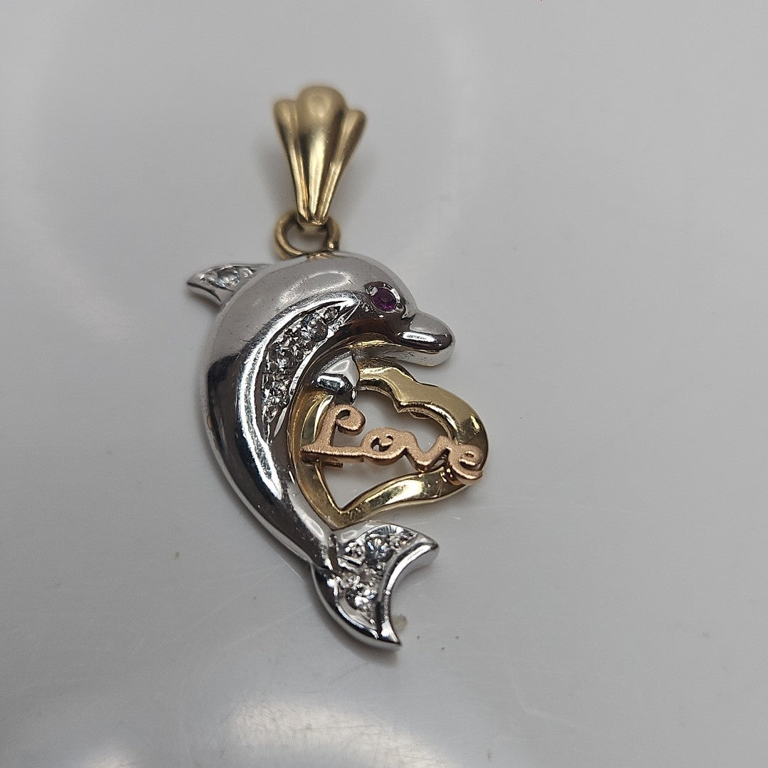 DIJE ORO,ORO BLANCO 14 K 4,60 GRMS (SEMINUEVO)