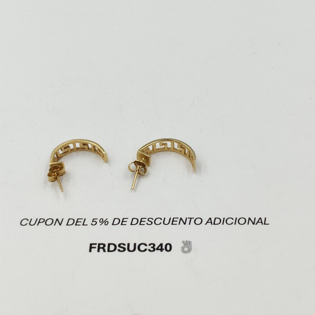 BROQUELES PAR ORO 14 K 2,60 GRMS (SEMINUEVO)