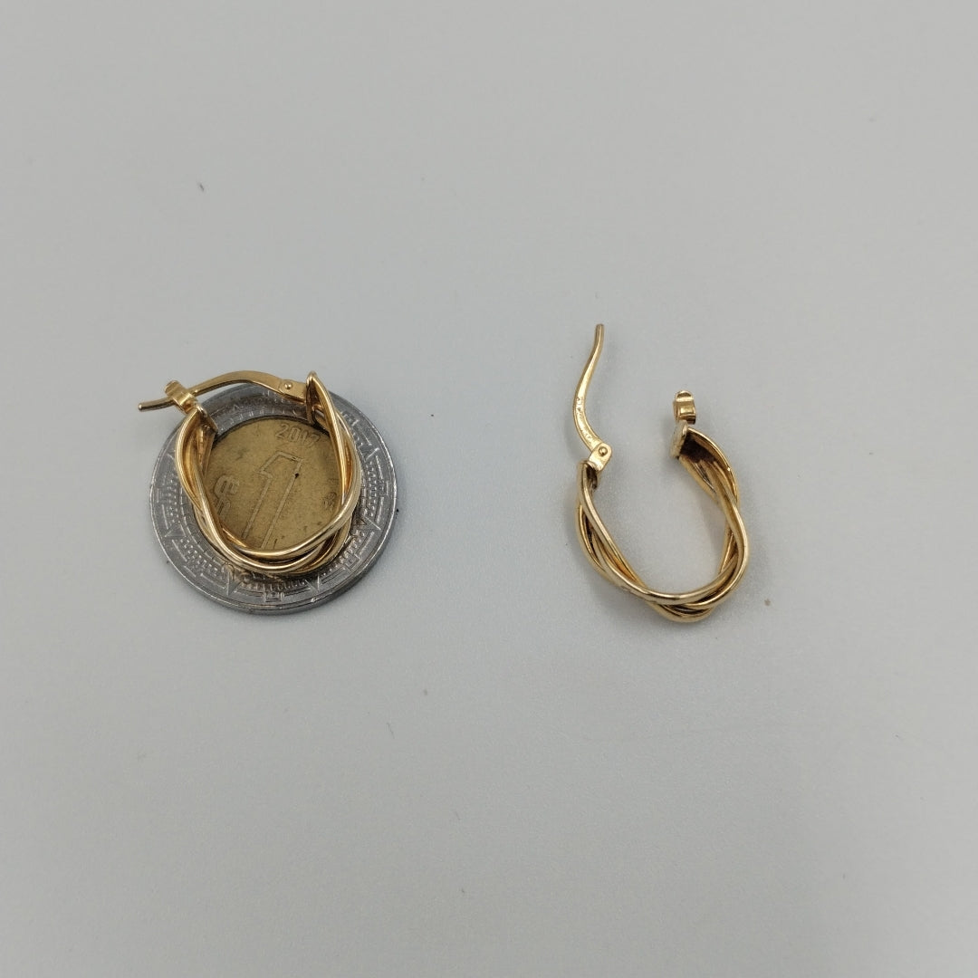 ARRACADAS PAR ORO 14 K 2 GRMS (SEMINUEVO)
