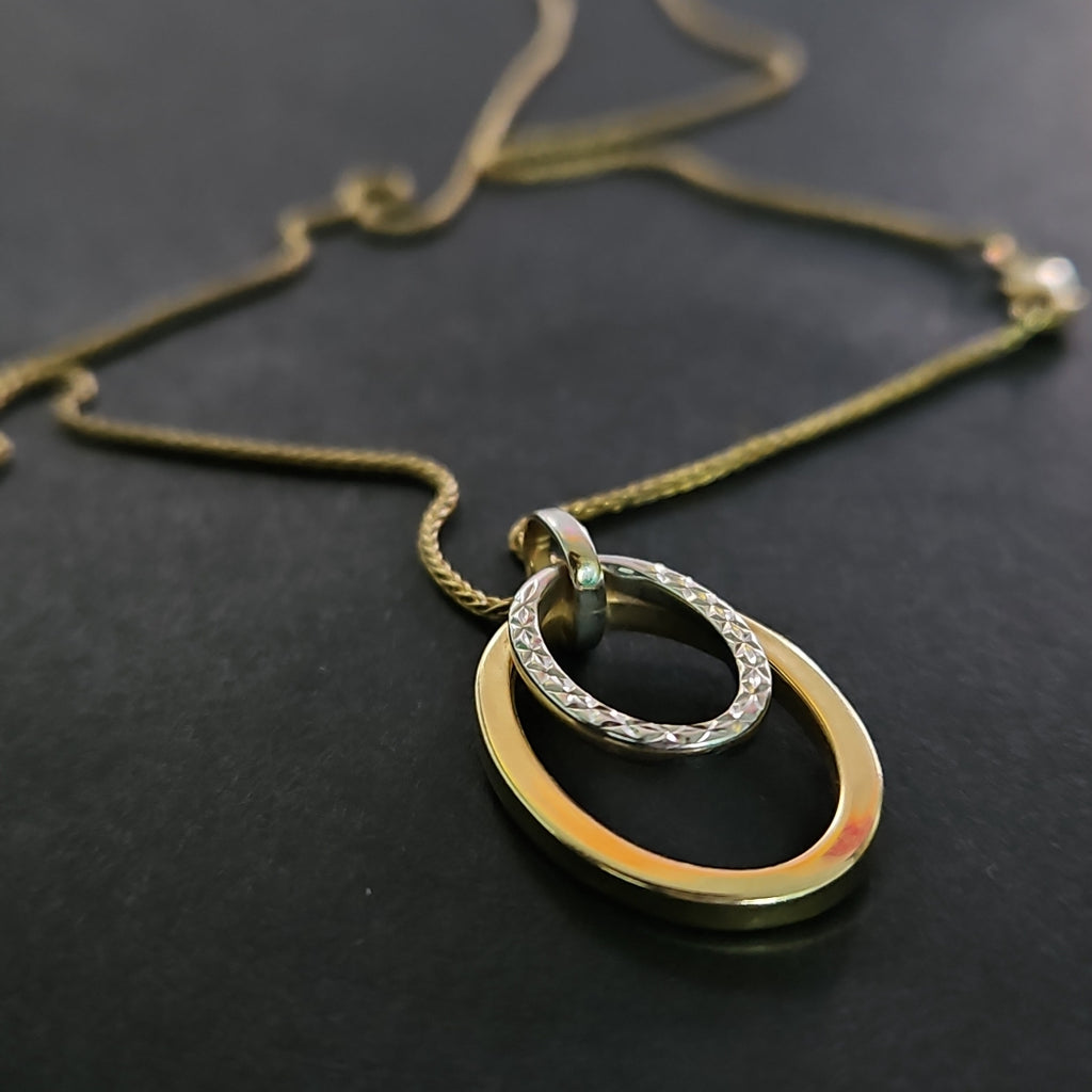 GARGANTILLA ORO COMBINADO 14 K 4.1 GRMS (SEMINUEVO)
