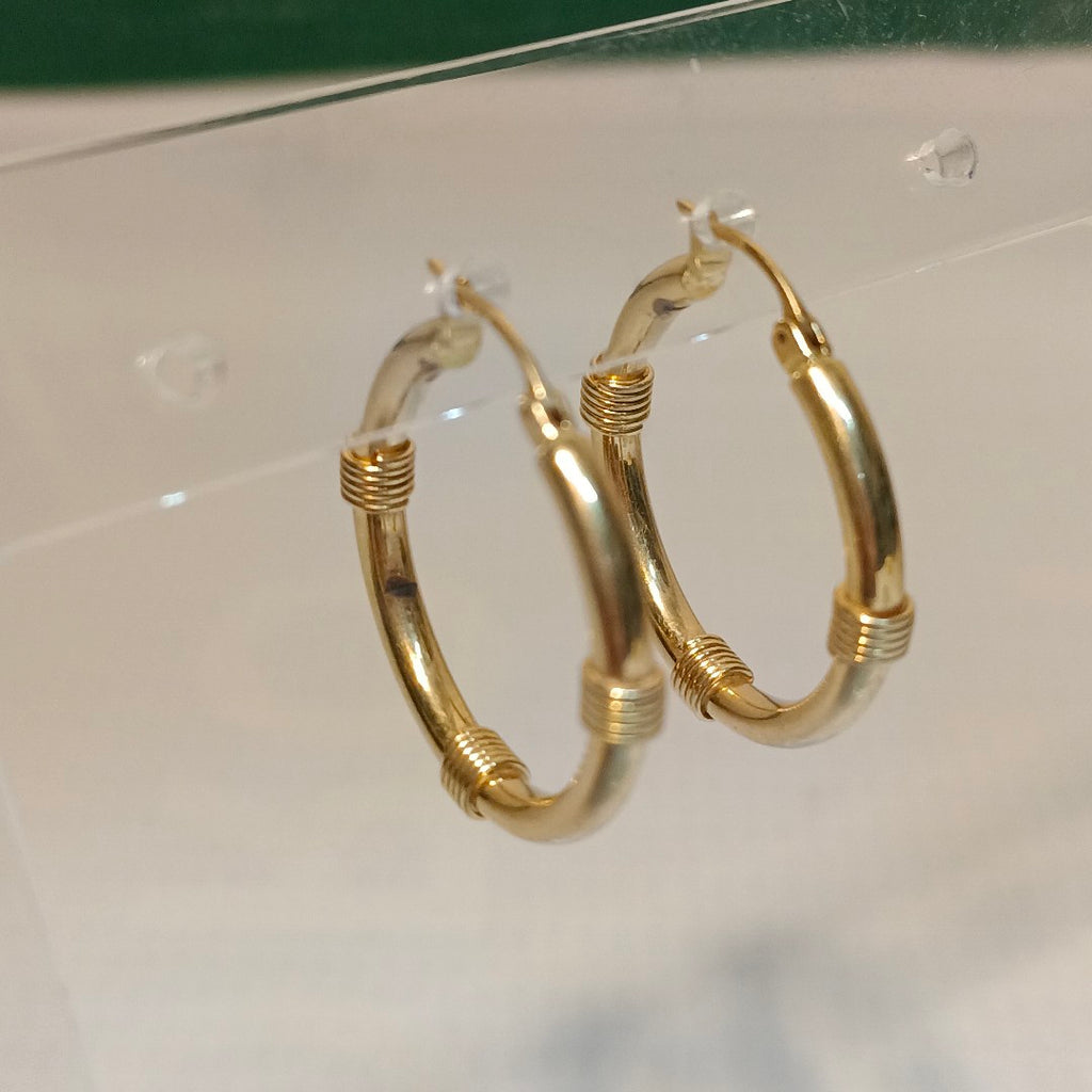 ARRACADAS PAR ORO 14 K 4.6 GRMS (SEMINUEVO)