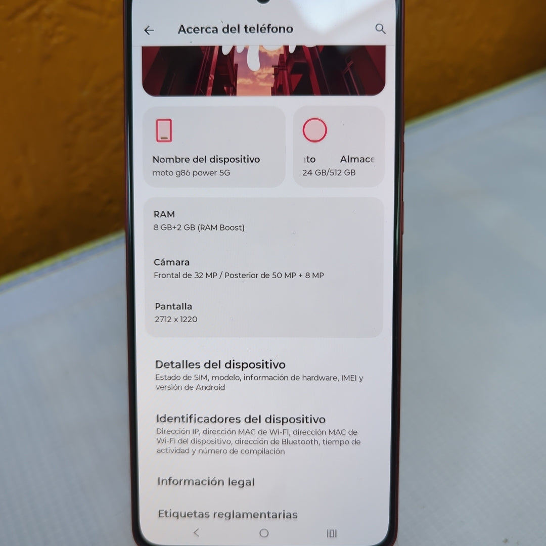 CELULAR MOTOROLA MOTO G86 XT2527-1 (2025) 512 GB 8 GB RAM (SEMINUEVO)