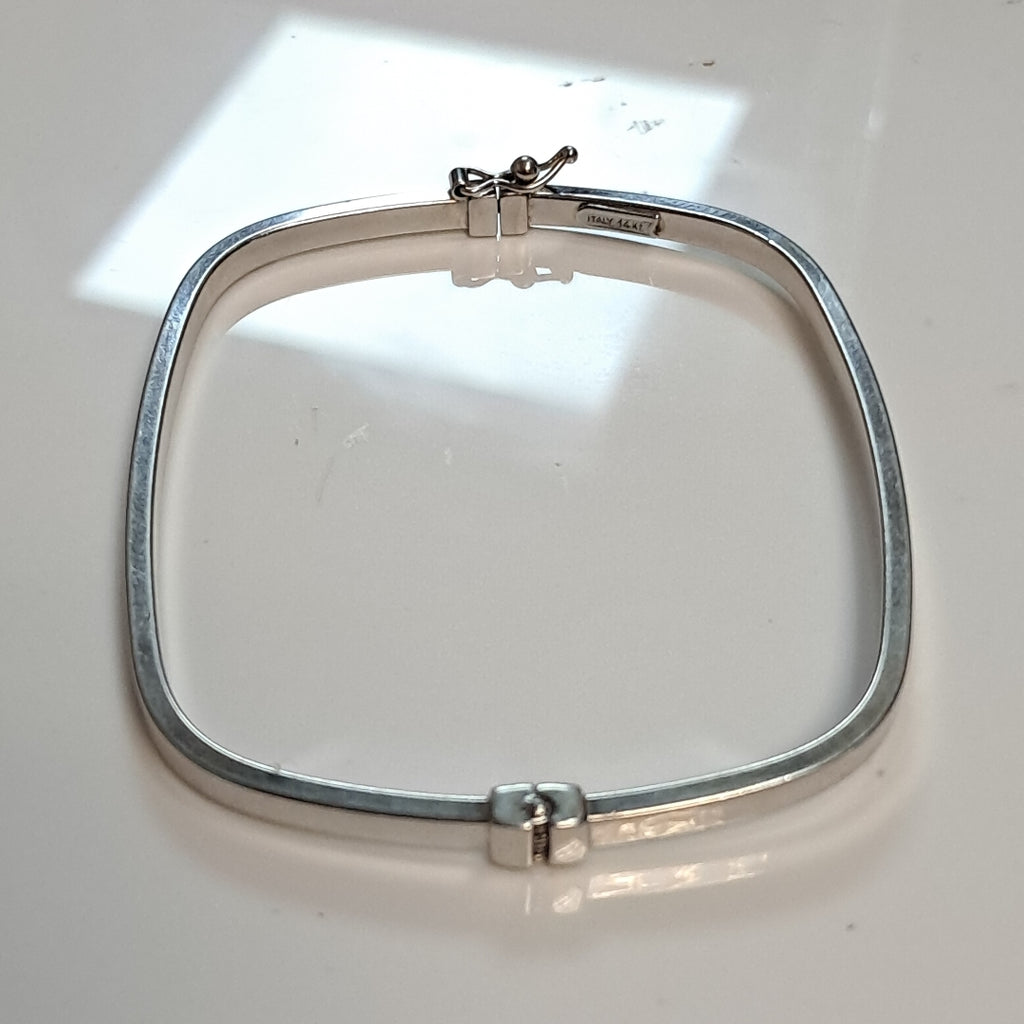 PULSERA RIGIDA ORO,ORO BLANCO 14 K 4,50 GRMS (SEMINUEVO)