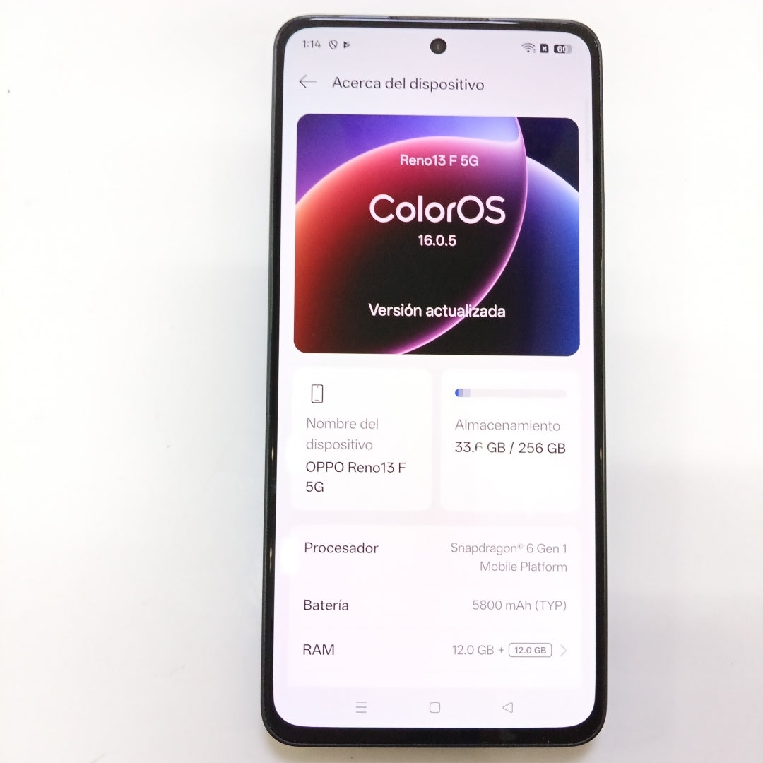 CELULAR OPPO RENO 13F 5G CPH2699 (2025) 256 GB 12 GB RAM (SEMINUEVO)