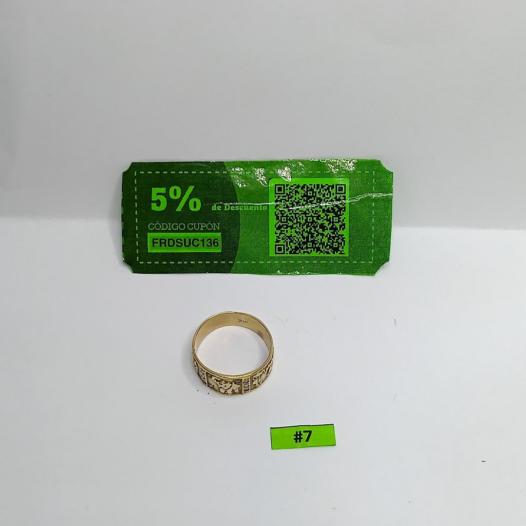 ARGOLLA DE LA SUERTE ORO 14 K 3,50 GRMS (SEMINUEVO)