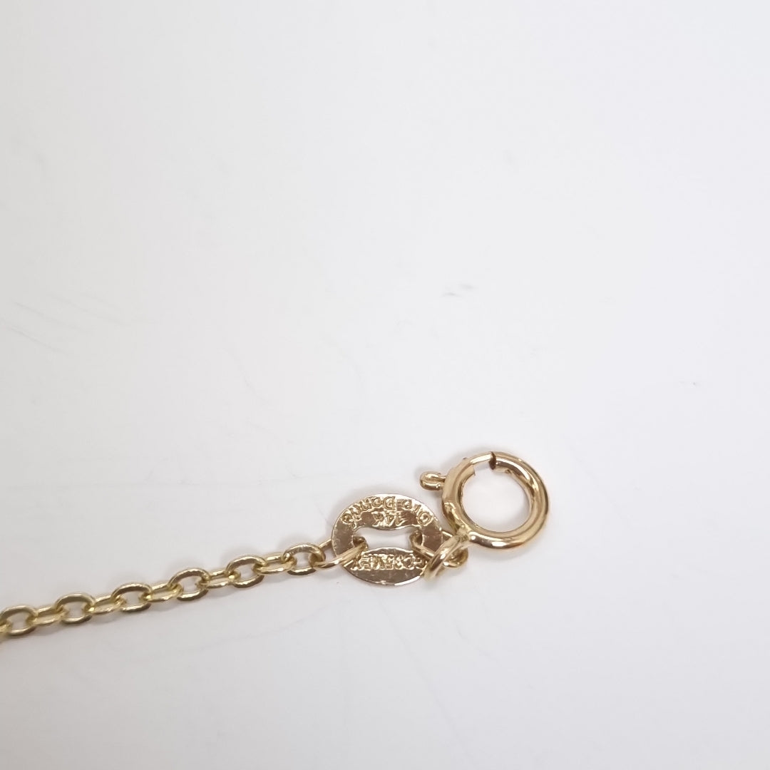 PULSERA ESPECIAL CON CORAZONES 14K 18 CM 1.4 GR (NUEVO)