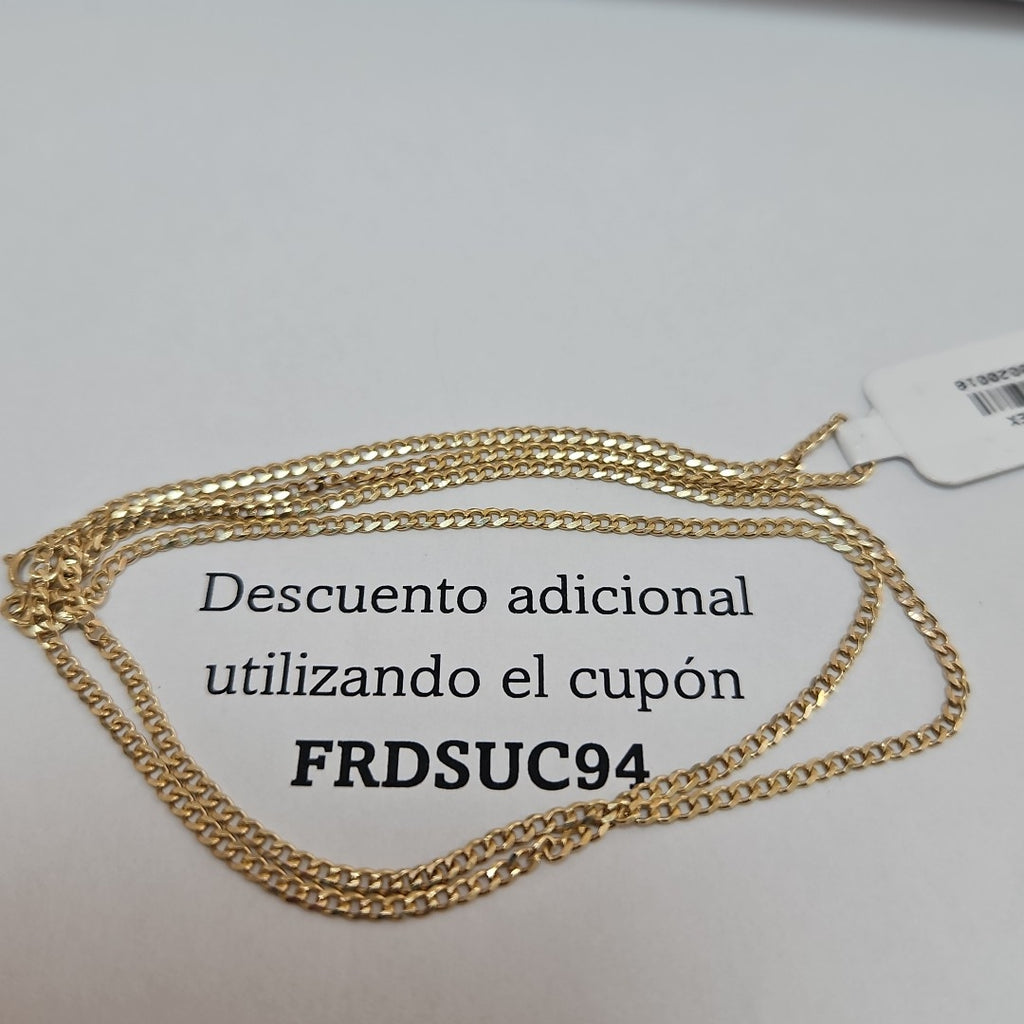 CADENAS TEJIDO BARBADA ORO 10K 55 CM 3.8 GR (NUEVO)