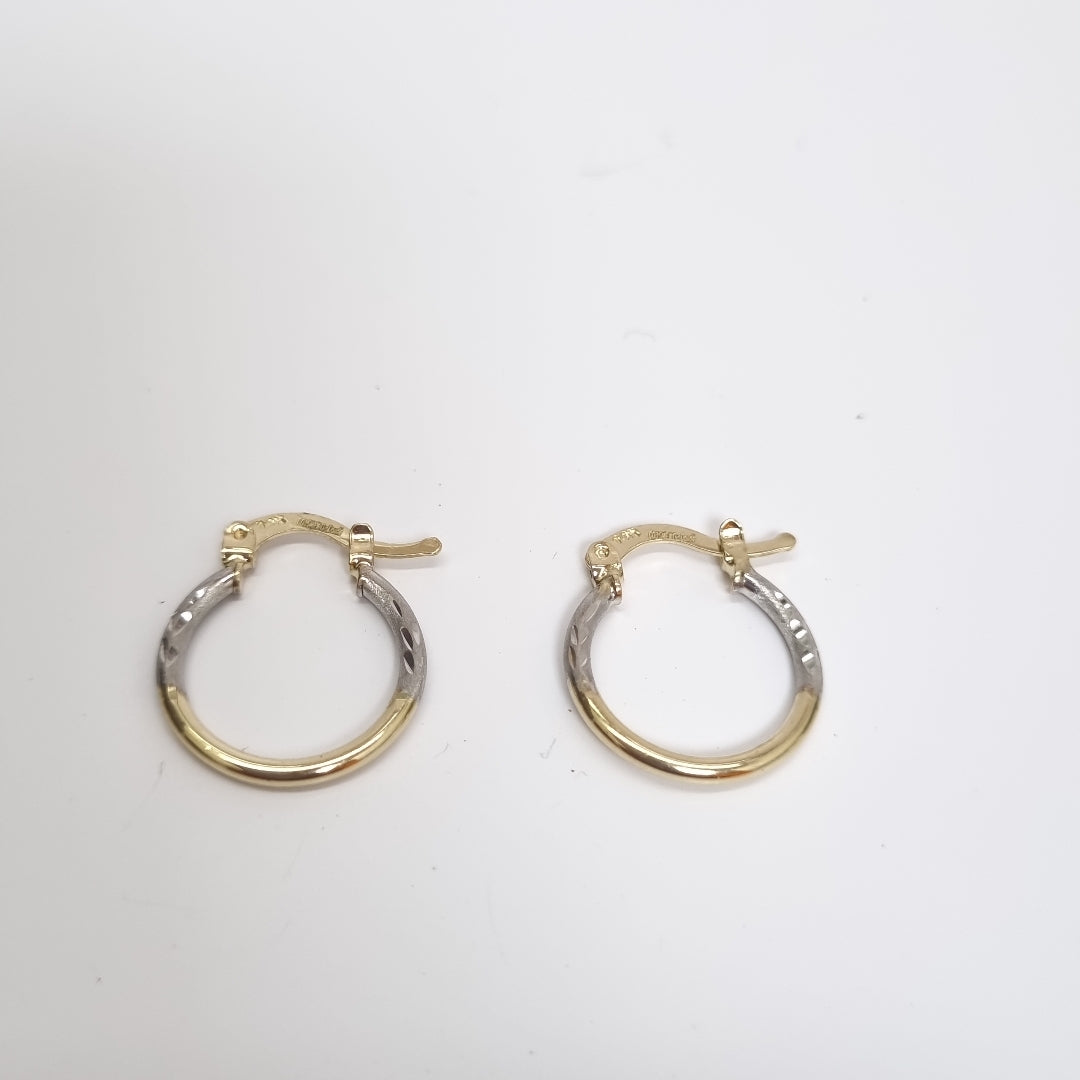 ARETES ARRACADAS COMBINADAS 14K 1.1 GR (NUEVO)