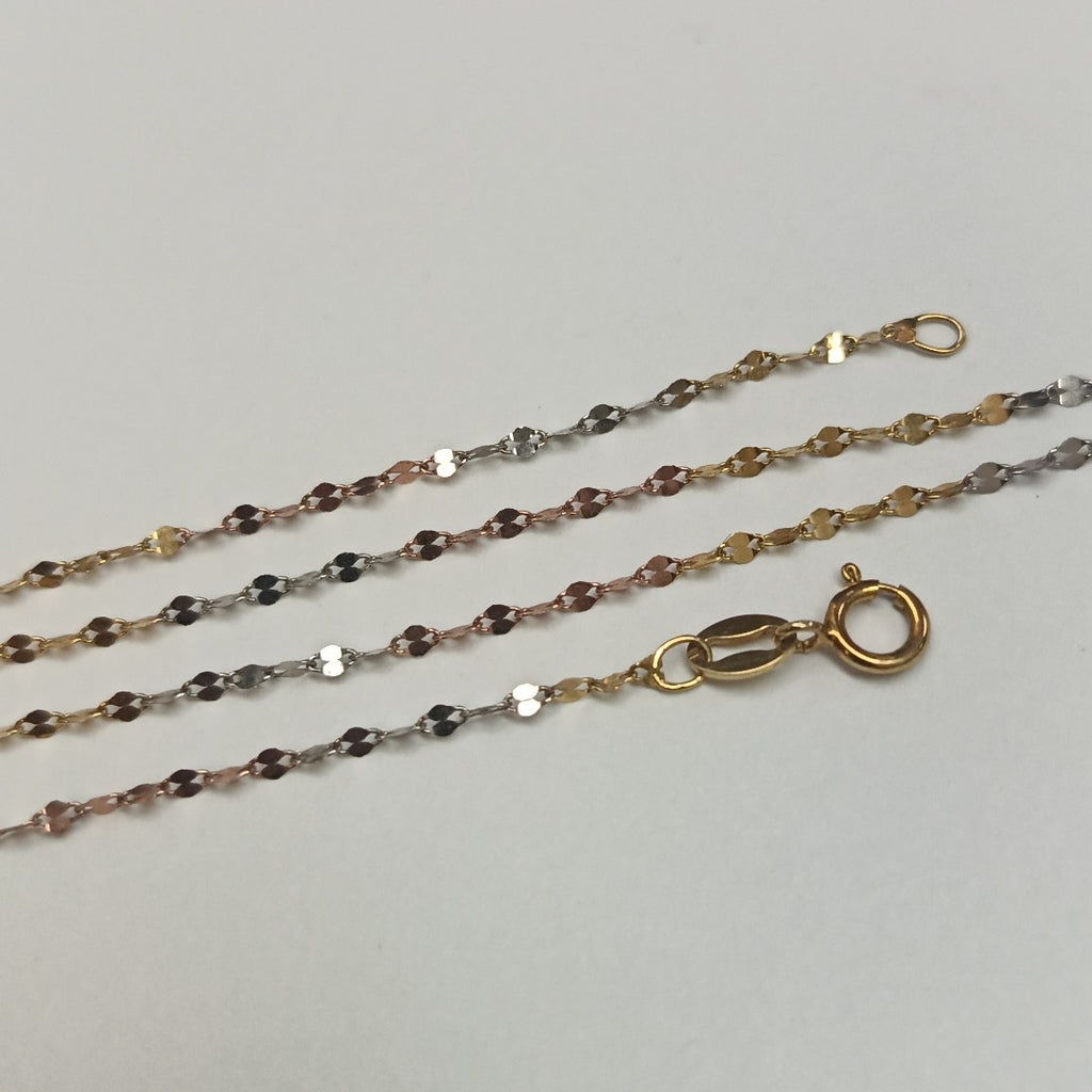 CADENA ORO COMBINADO 14 K 0,70 GRMS (SEMINUEVO)