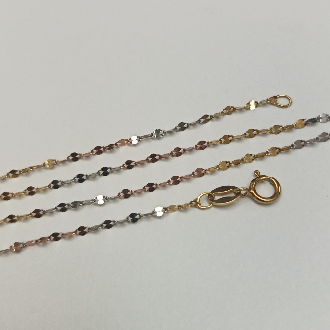 CADENA ORO COMBINADO 14 K 0,70 GRMS (SEMINUEVO)