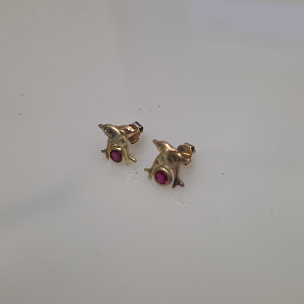 ARETES PAR ORO, ORO COMBINADO 10 K 1.3 GRMS (SEMINUEVO)