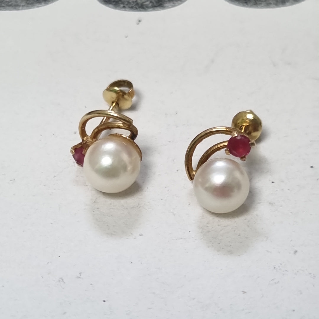 ARETES PAR ORO 14 K 1,30 GRMS (SEMINUEVO)