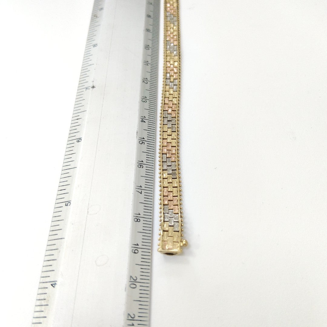 PULSERA ORO COMBINADO 14 K 12,90 GRMS (SEMINUEVO)