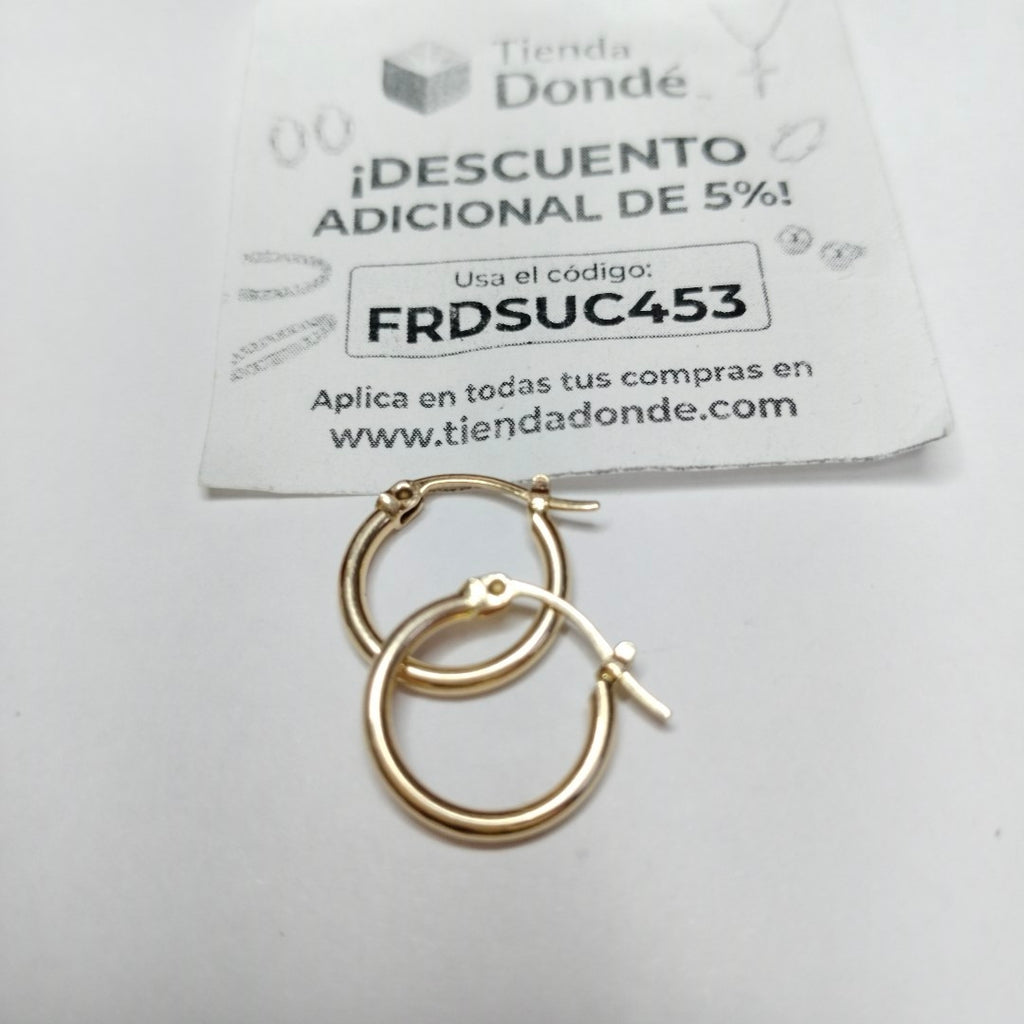ARRACADAS PAR ORO 14 K 1.5 GRMS (SEMINUEVO)