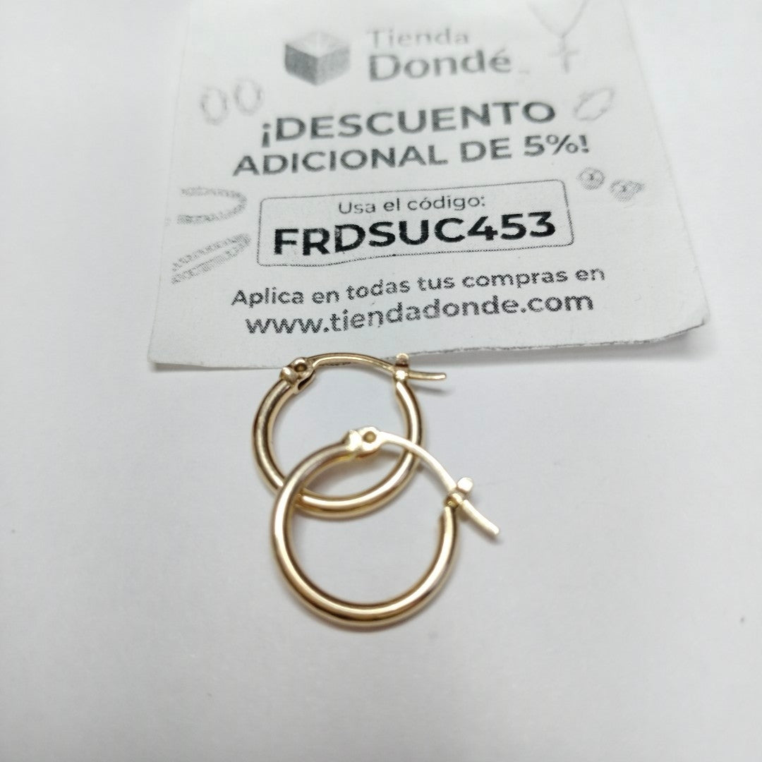ARRACADAS PAR ORO 14 K 1.5 GRMS (SEMINUEVO)