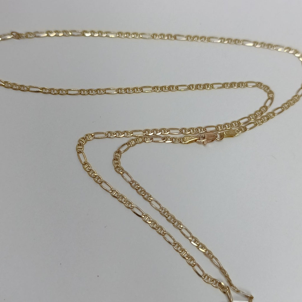 CADENAS TEJIDO FIGARO GUCHI ORO 10K 60 CM 5.3 GR (NUEVO)