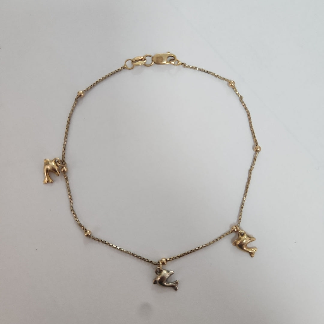 PULSERA ORO COMBINADO 14 K 2,10 GRMS (SEMINUEVO)