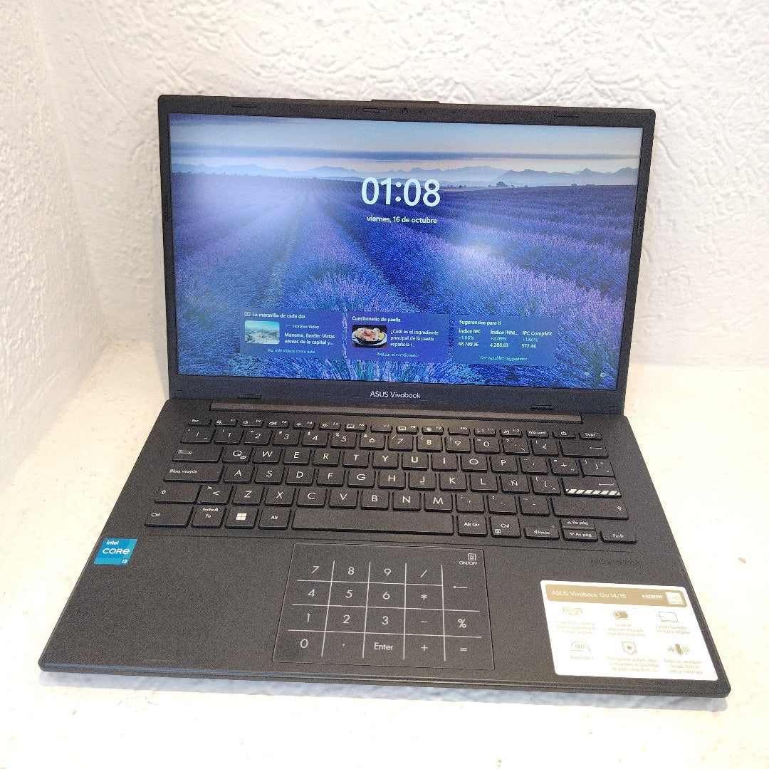 LAPTOP ASUS VIVOBOOK GO 14 E1404GA-NK136W (2024) 512 GB SSD 8 GB RAM (SEMINUEVO)