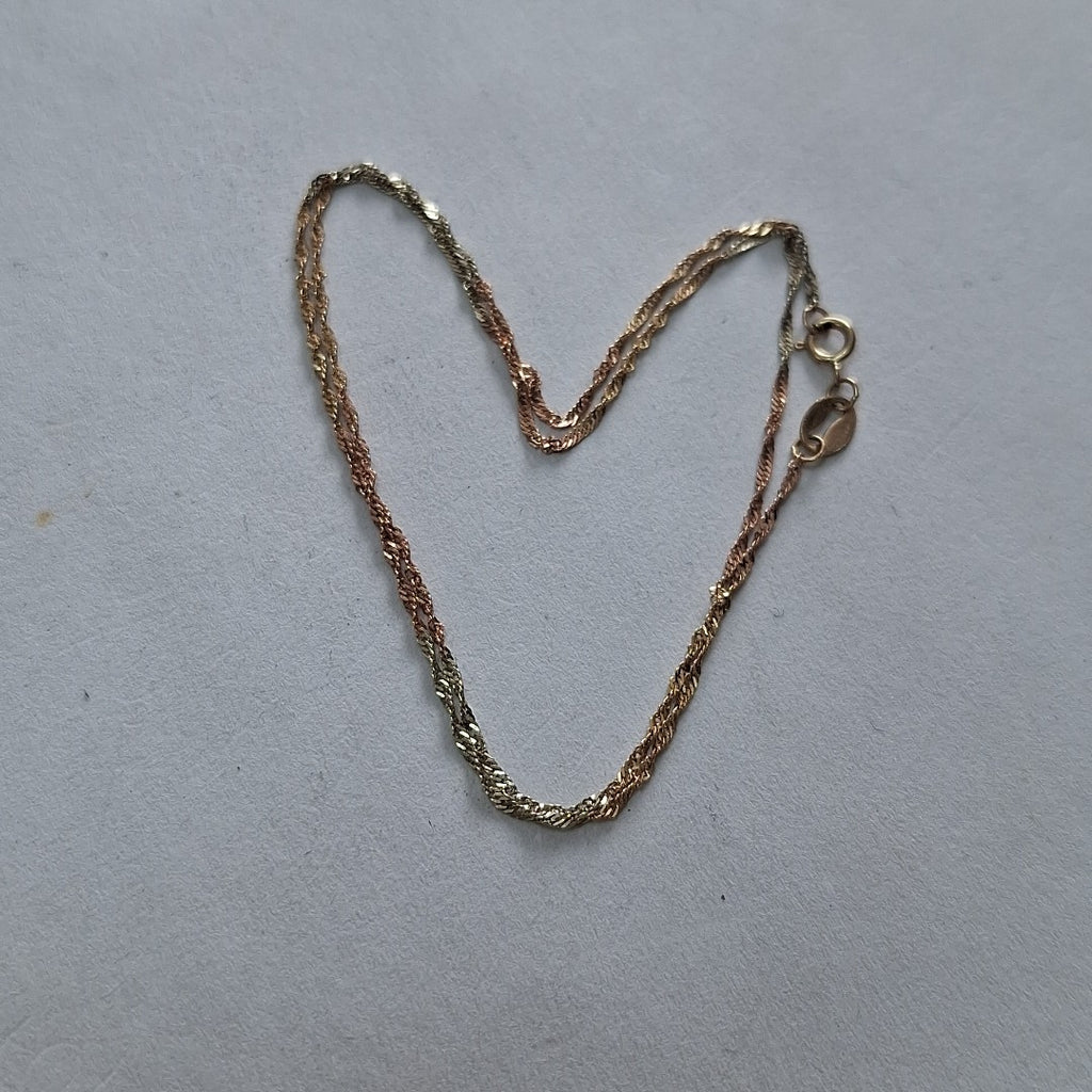 CADENA ORO COMBINADO 10 K 0.7 GRMS (SEMINUEVO)