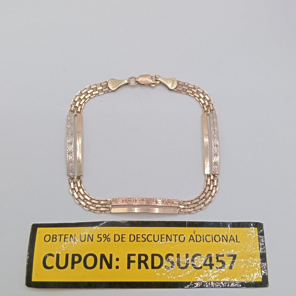 PULSERA ORO, ORO COMBINADO 10 K 4.9 GRMS (SEMINUEVO)