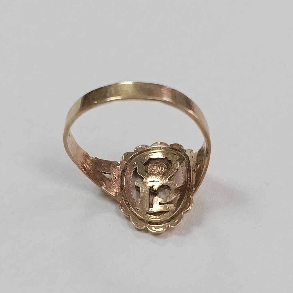 ANILLO CONMEMORATIVO ORO 10 K 2.1 GRMS (SEMINUEVO)