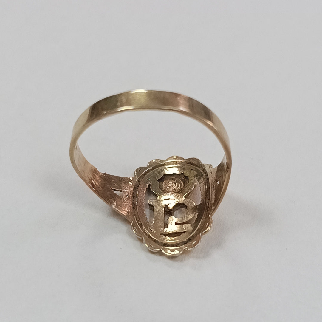 ANILLO CONMEMORATIVO ORO 10 K 2.1 GRMS (SEMINUEVO)