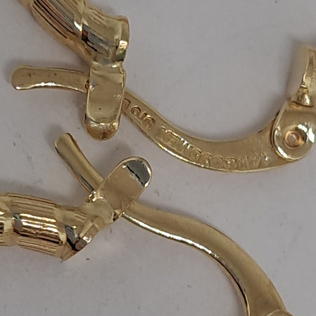 ARETES ARRACADAS LABRADAS 14K 3.3 GR (NUEVO)