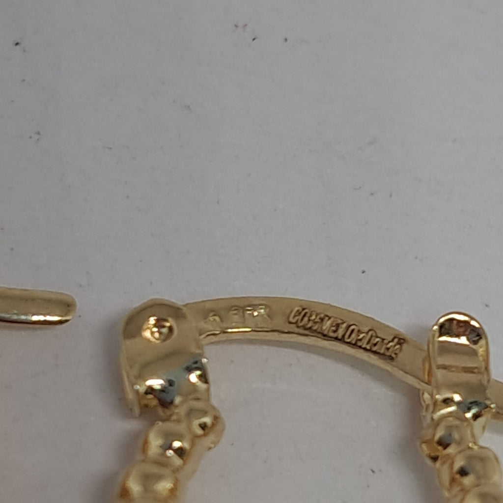ARETES ARRACADA ESTRIADAS 14K 1.1 GR (NUEVO)