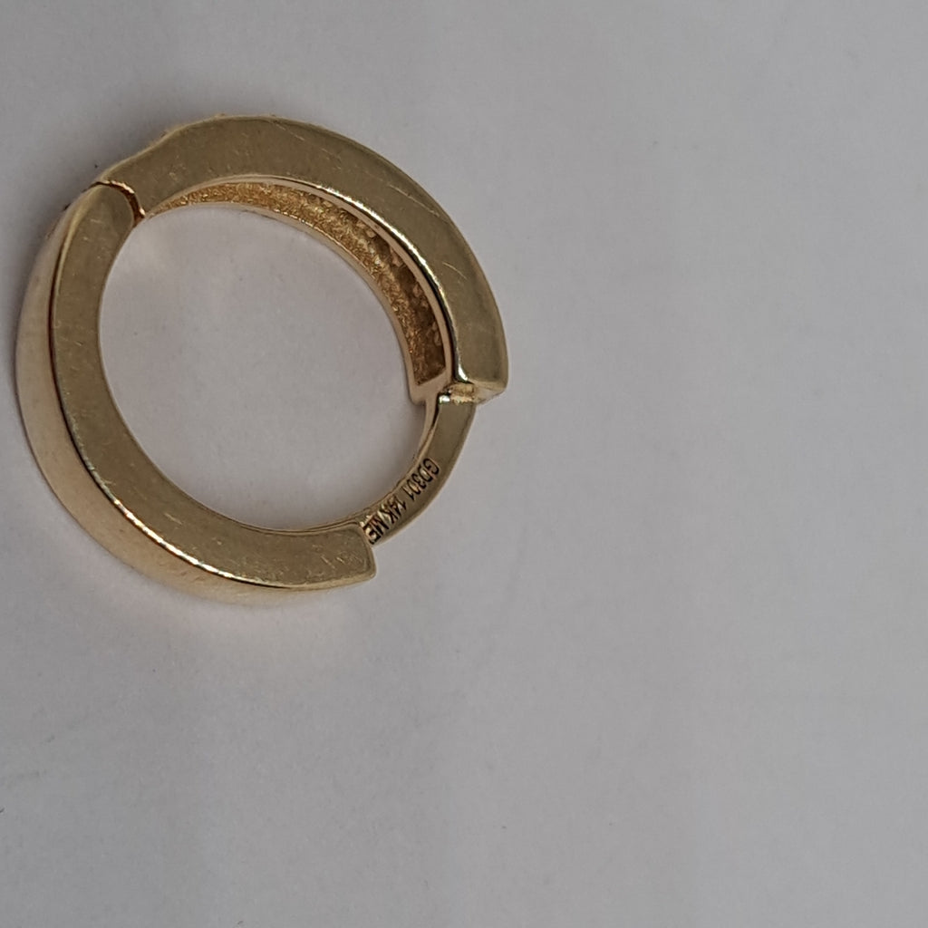 ARETES HUGGIES C CIRCONIAS 14K 2.2 GR (NUEVO)