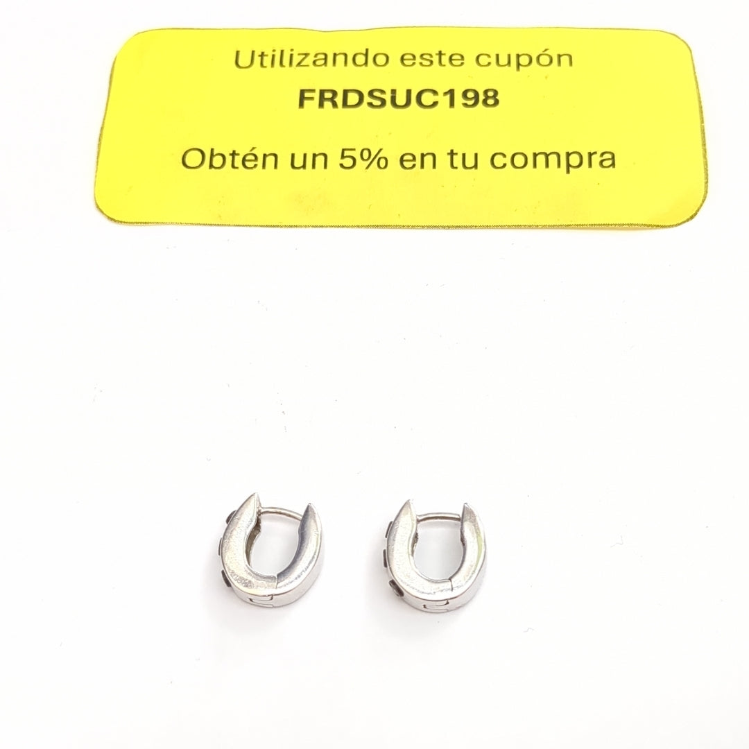 ARETES PAR ORO BLANCO 14 K 5,30 GRMS (SEMINUEVO)
