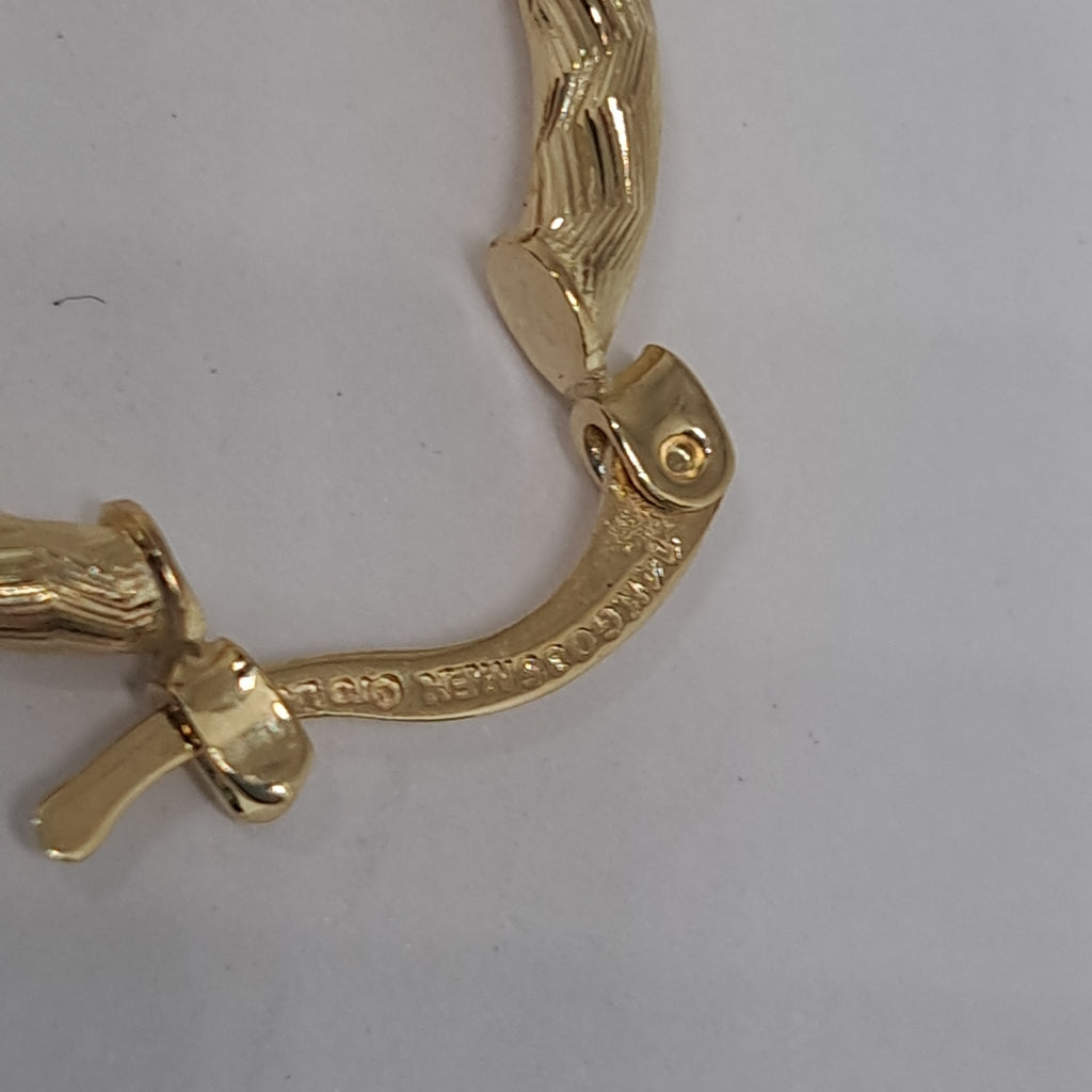 ARETES ARRACADAS LABRADAS 14K 2 GR (NUEVO)