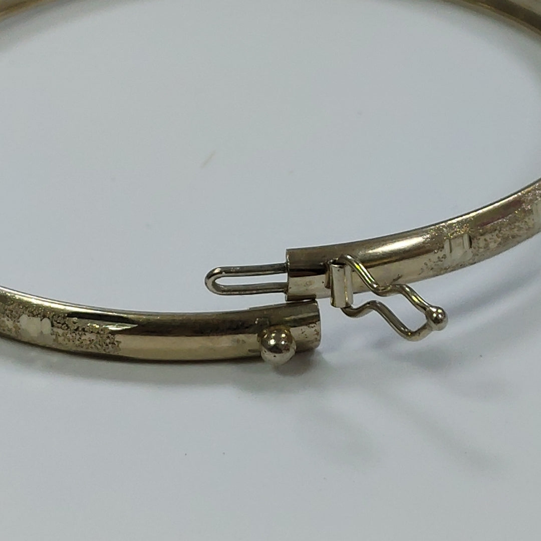 PULSERA RIGIDA ORO, RODIADO 14 K 4.3 GRMS (SEMINUEVO)