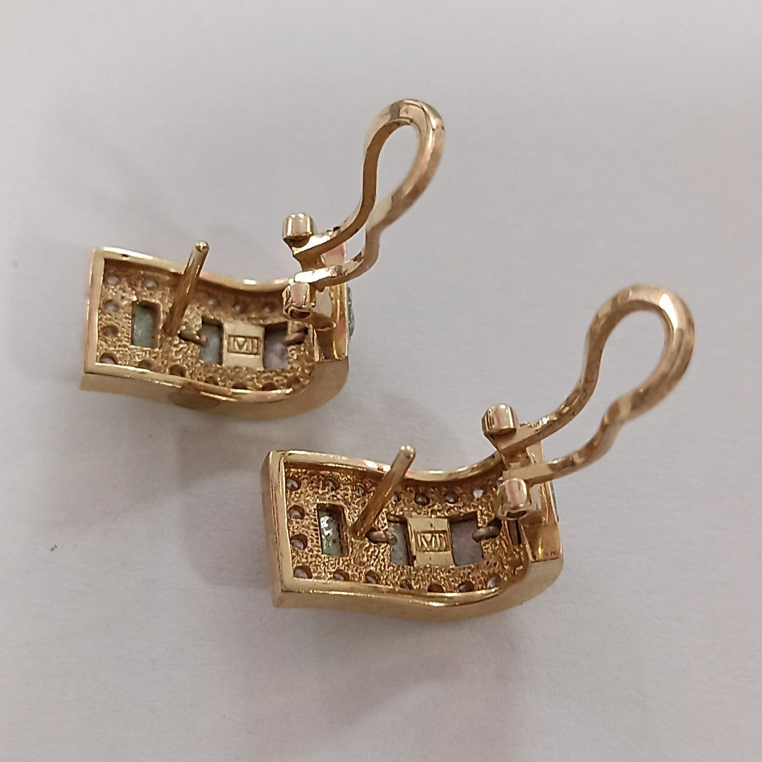 ARETES PAR ORO 14 K 9.2 GRMS (SEMINUEVO)