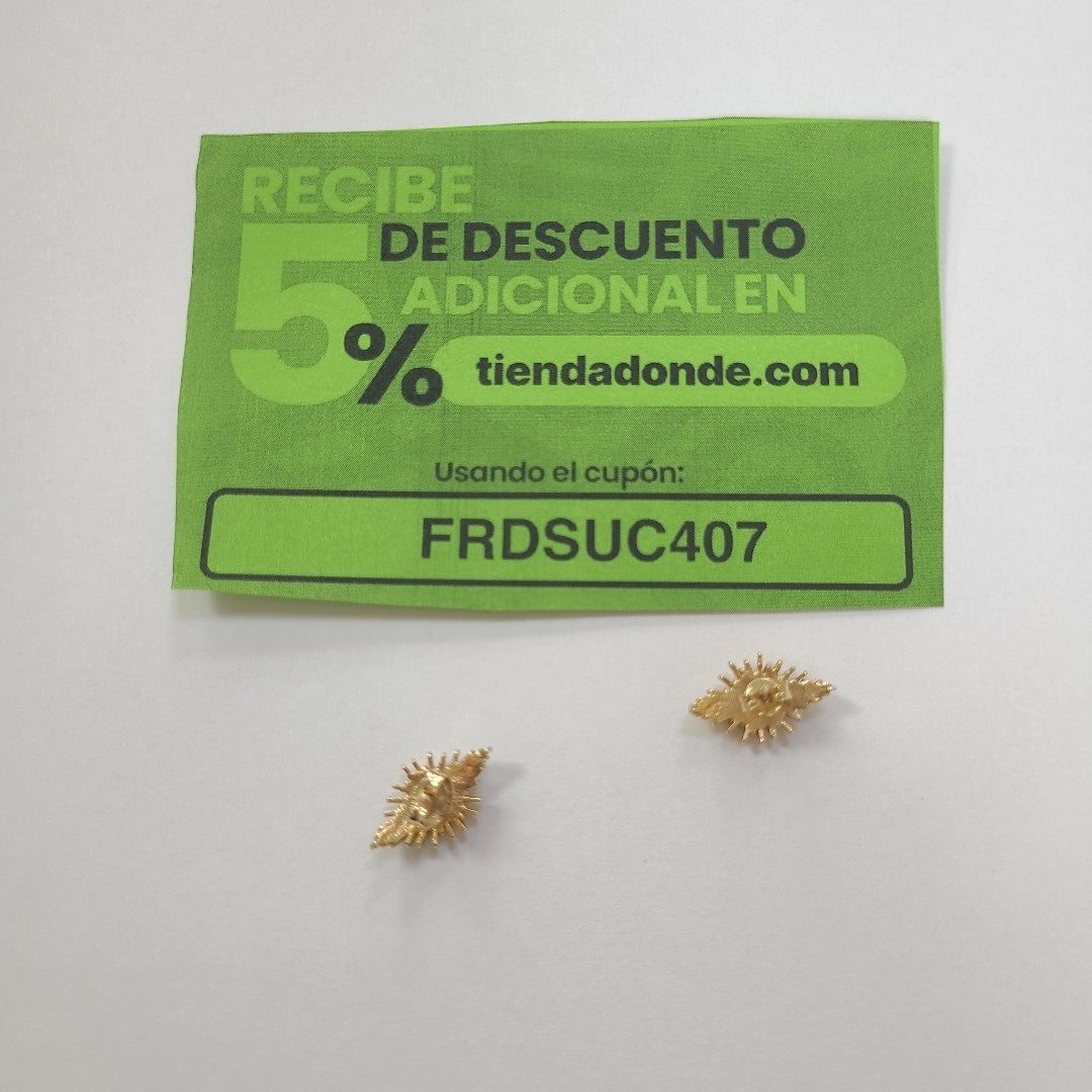 ARETES PAR ORO 14 K 2.7 GRMS (SEMINUEVO)
