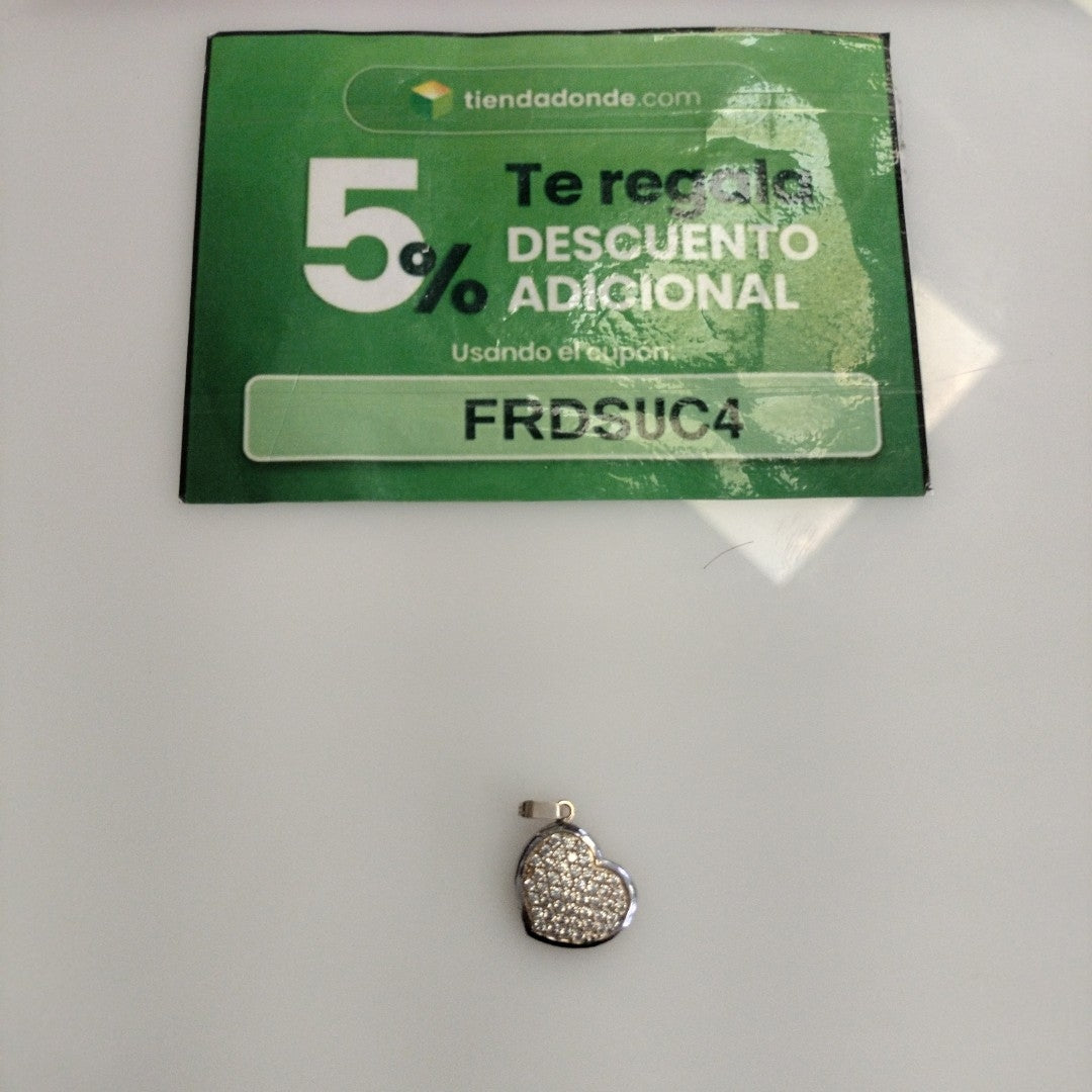 DIJE CORAZON CON CIRCONIAS 14K 1.8 GR (NUEVO)