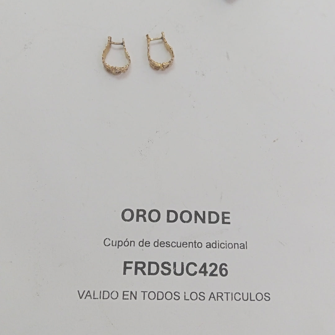 ARRACADAS PAR ORO 10 K 2.5 GRMS (SEMINUEVO)