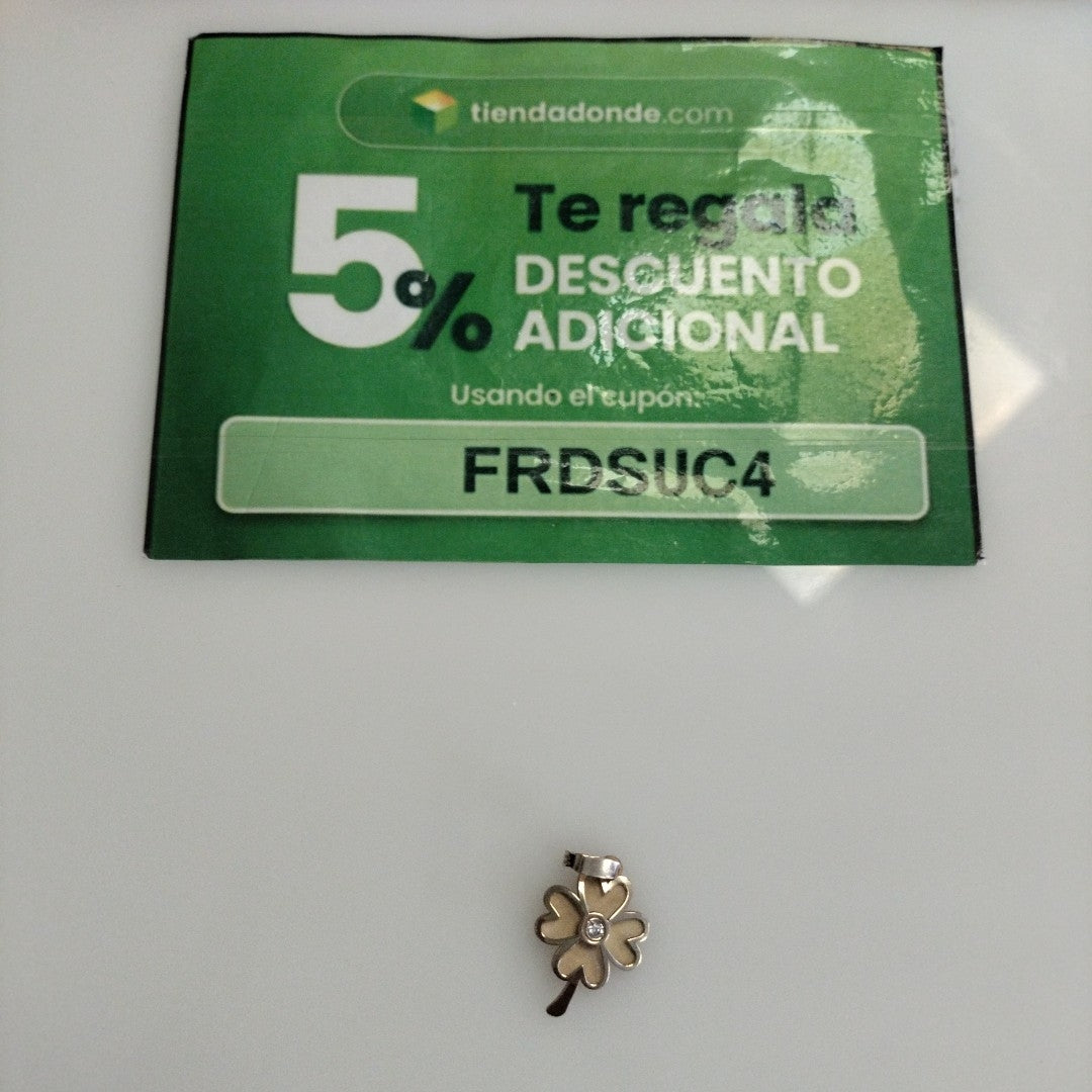 DIJE FIG TREBOL C CIRCONIA 14K 0.8 GR (NUEVO)