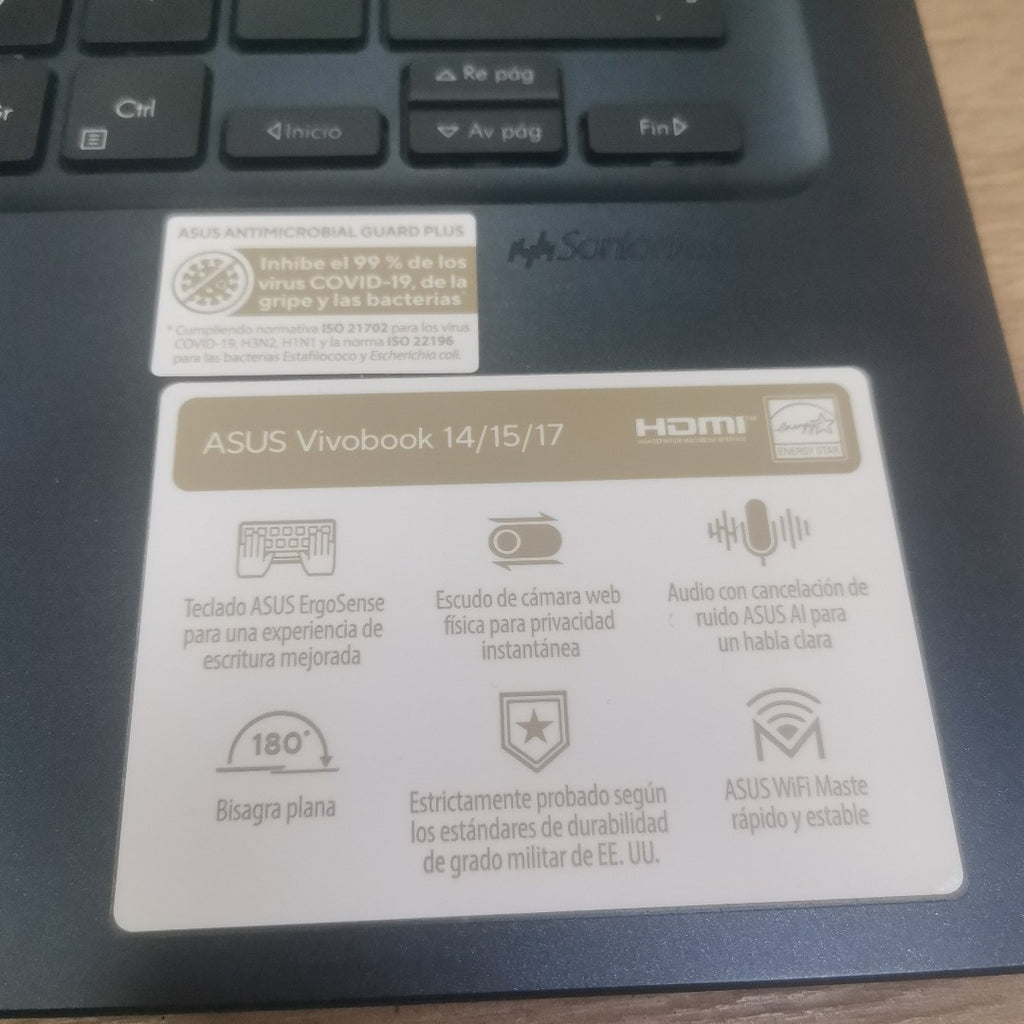 LAPTOP ASUS VIVOBOOK X1404ZA-NK090W (2024) 512 GB SSD 16 GB RAM (SEMINUEVO)