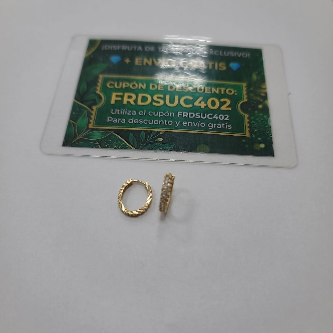 ARRACADAS PAR ORO 10 K 1 GRMS (SEMINUEVO)