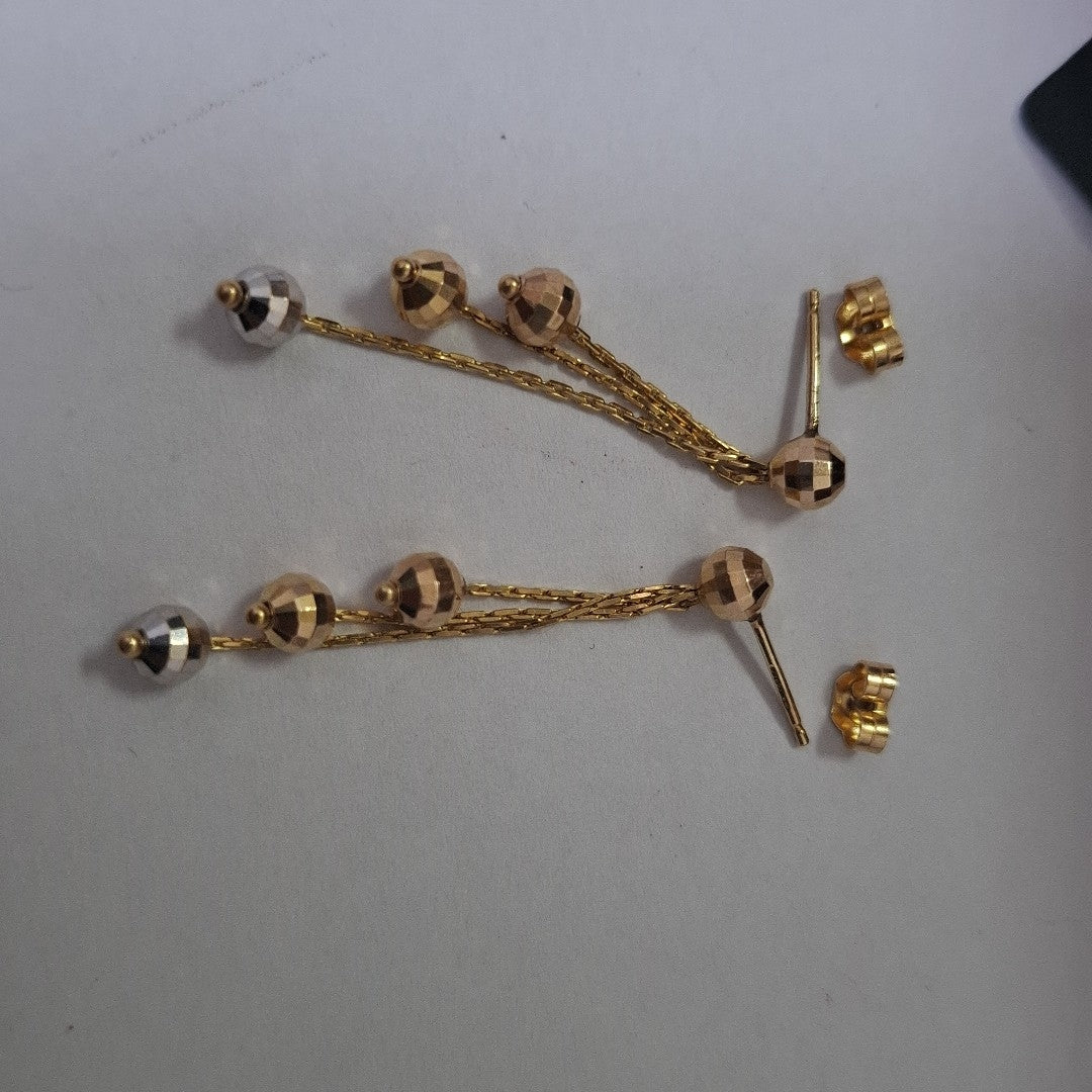 BROQUELES PAR ORO 14 K 4,10 GRMS (SEMINUEVO)