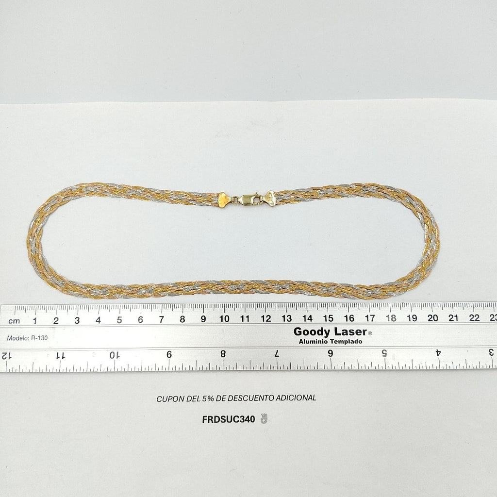 GARGANTILLA ORO, ORO COMBINADO 14 K 11.7 GRMS (SEMINUEVO)